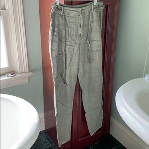 American Eagle High Waist Linen Pants
